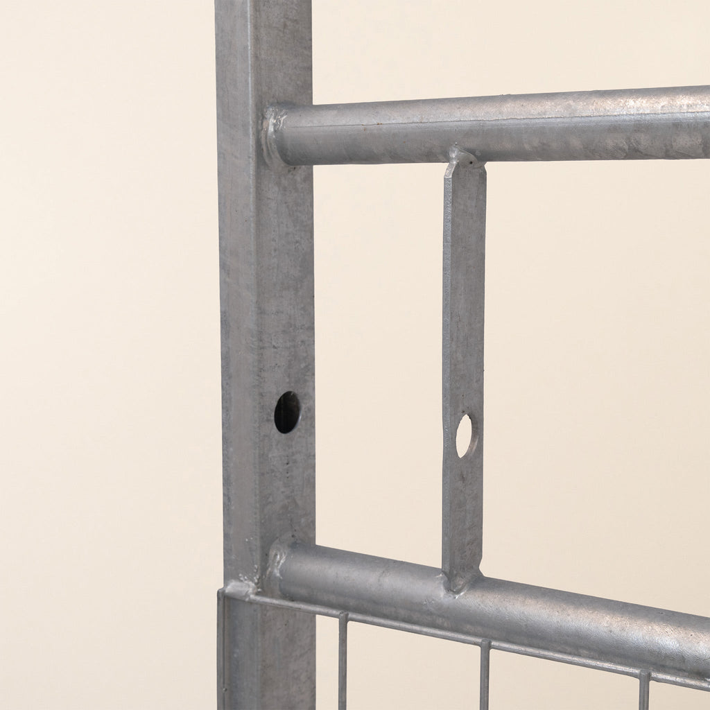 IAE Galvanised Steel 5-Rail Half-Meshed Gate
