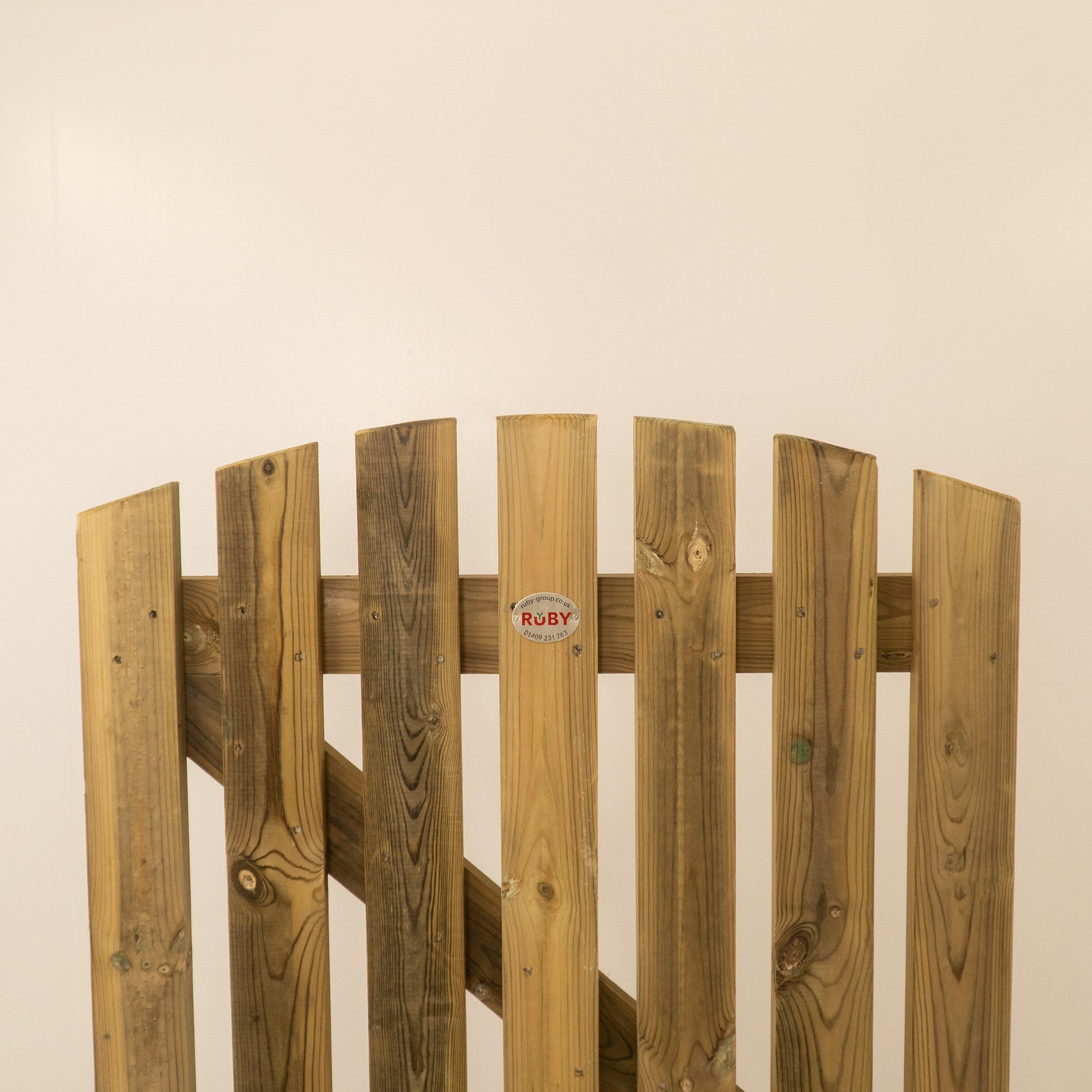 Mixed Softwood Curved Top Premium Picket Gate (1.8m High)