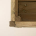 Scandinavian Redwood Half-Round Garden Planter