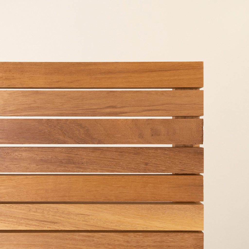 Iroko Slatted Fence Panels (6mm Spacings)