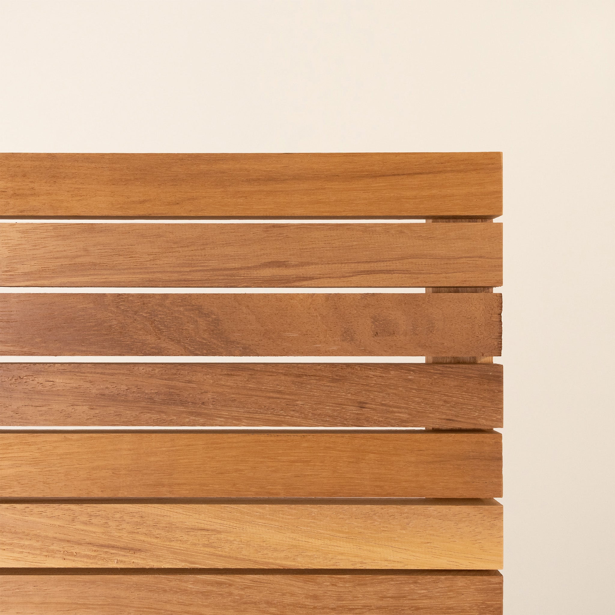 Iroko Slatted Fence Panels (6mm Spacings)