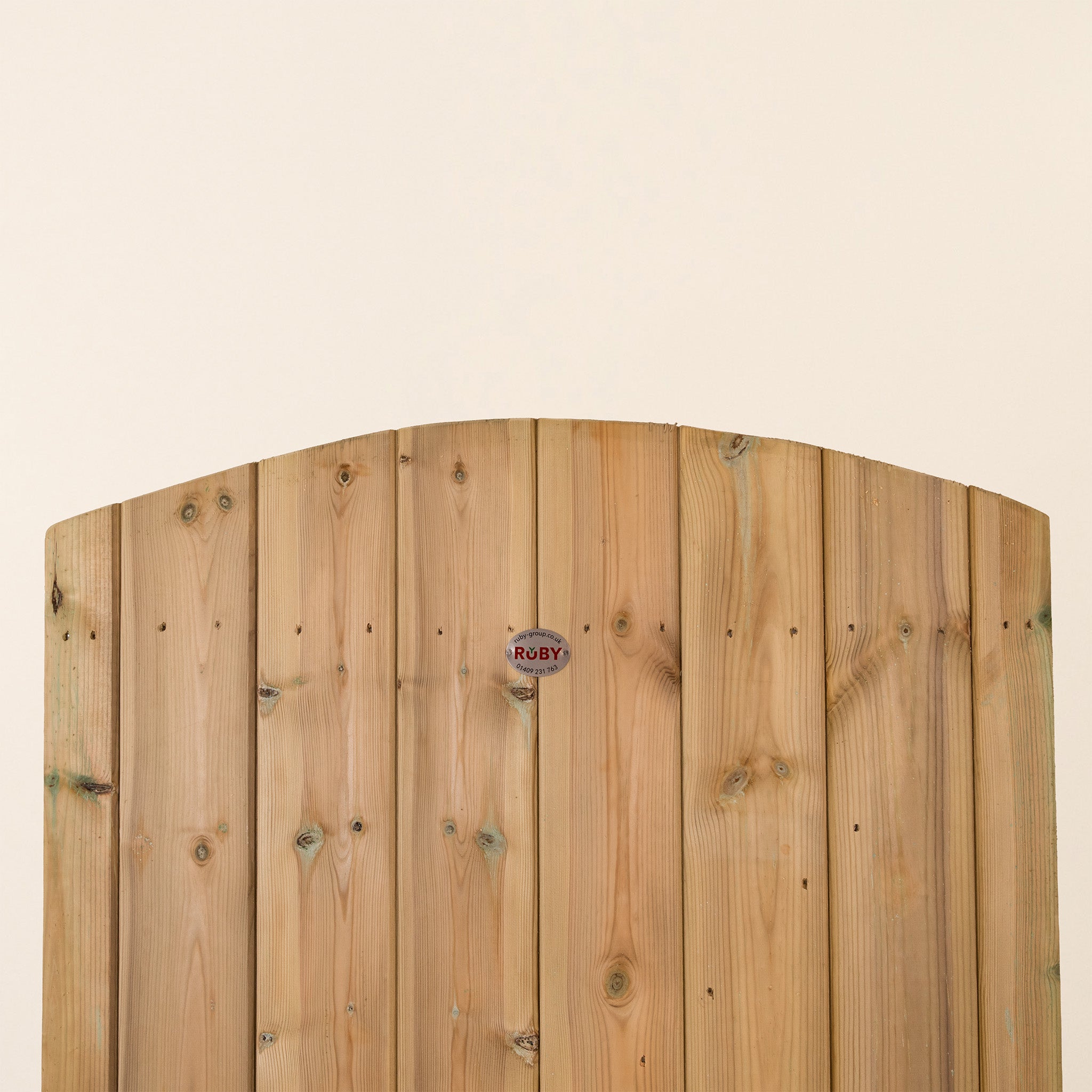 Instow Scandinavian Redwood Curved Top Tongue & Groove Side Gate (2.1m High)