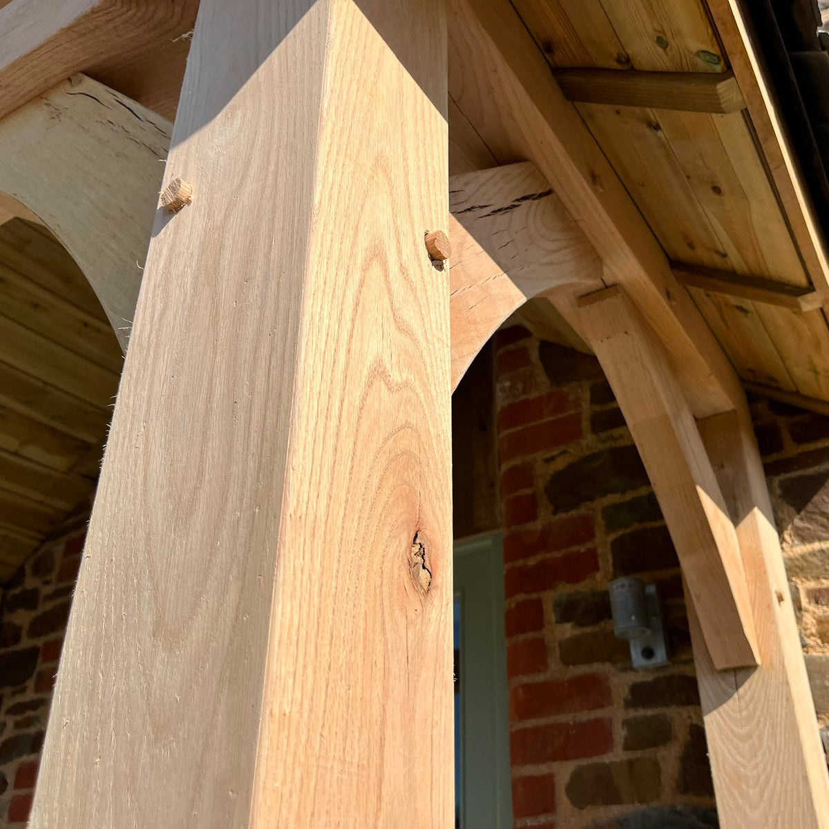 Apex Slate Roof Oak Full Height Porch (4 Posts)