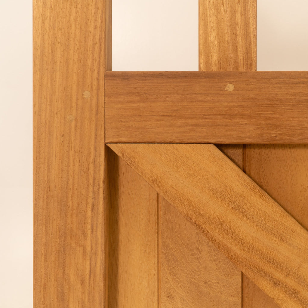 Iroko Cottage Mortise & Tenon 3/4 1/4 Entrance Gates (Pair)