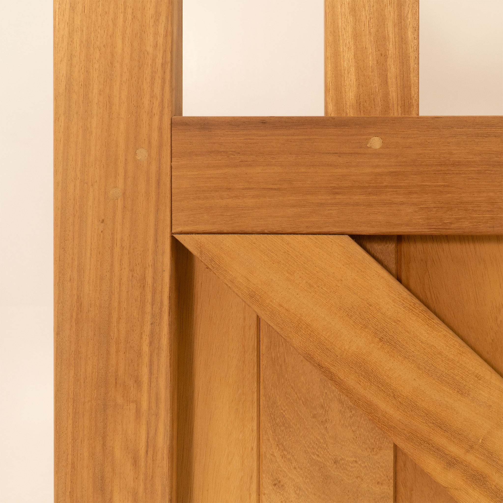 Iroko Cottage Mortise & Tenon 3/4 1/4 Entrance Gates (Pair)