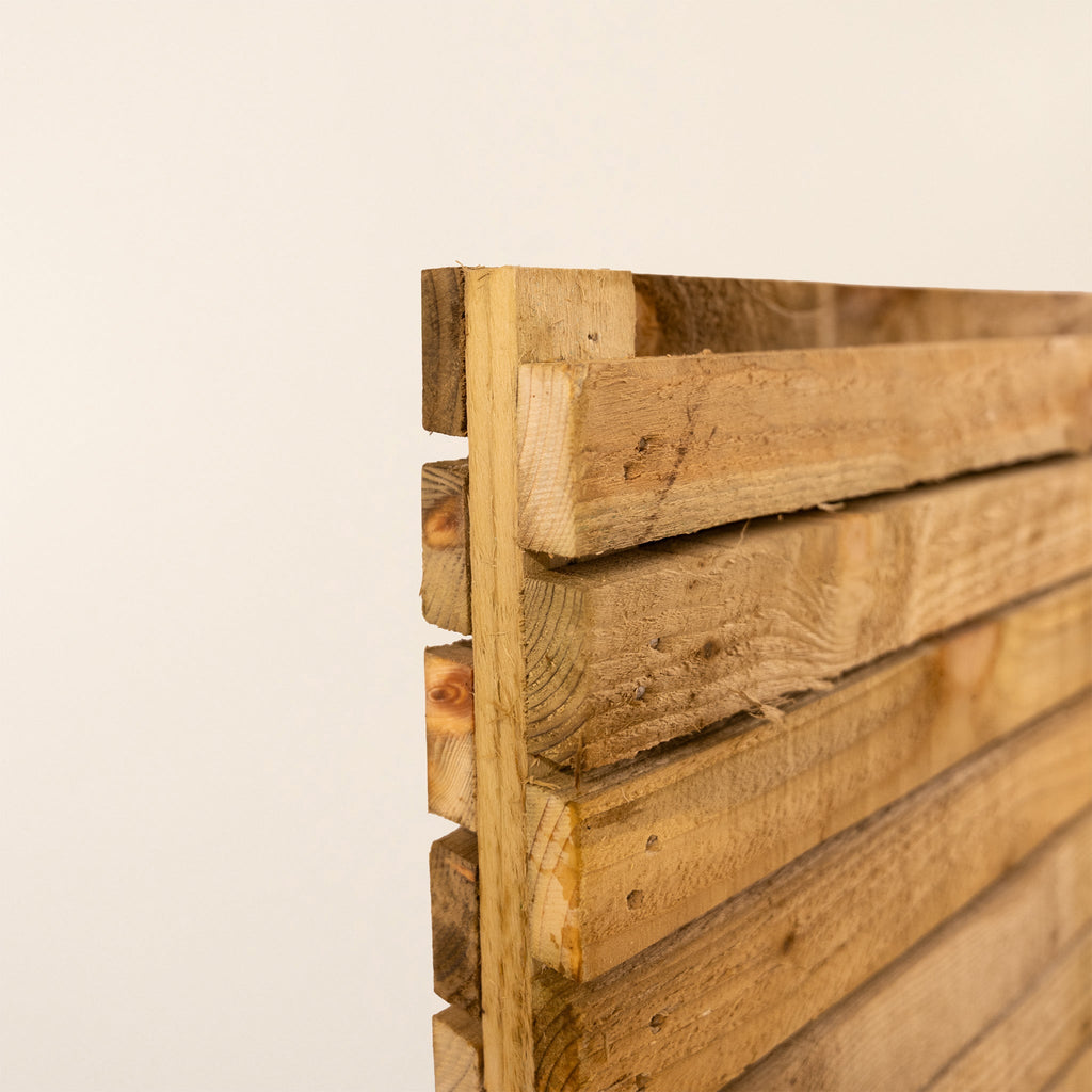 Scandinavian Redwood Rough Sawn Double Sided Slatted Panel