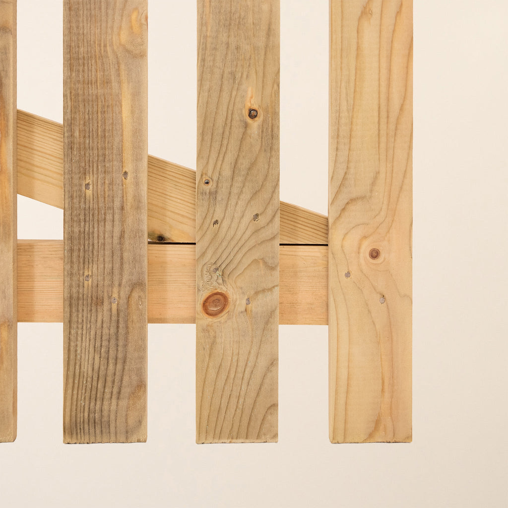 Scandinavian Redwood Picket Driveway Gate Pair