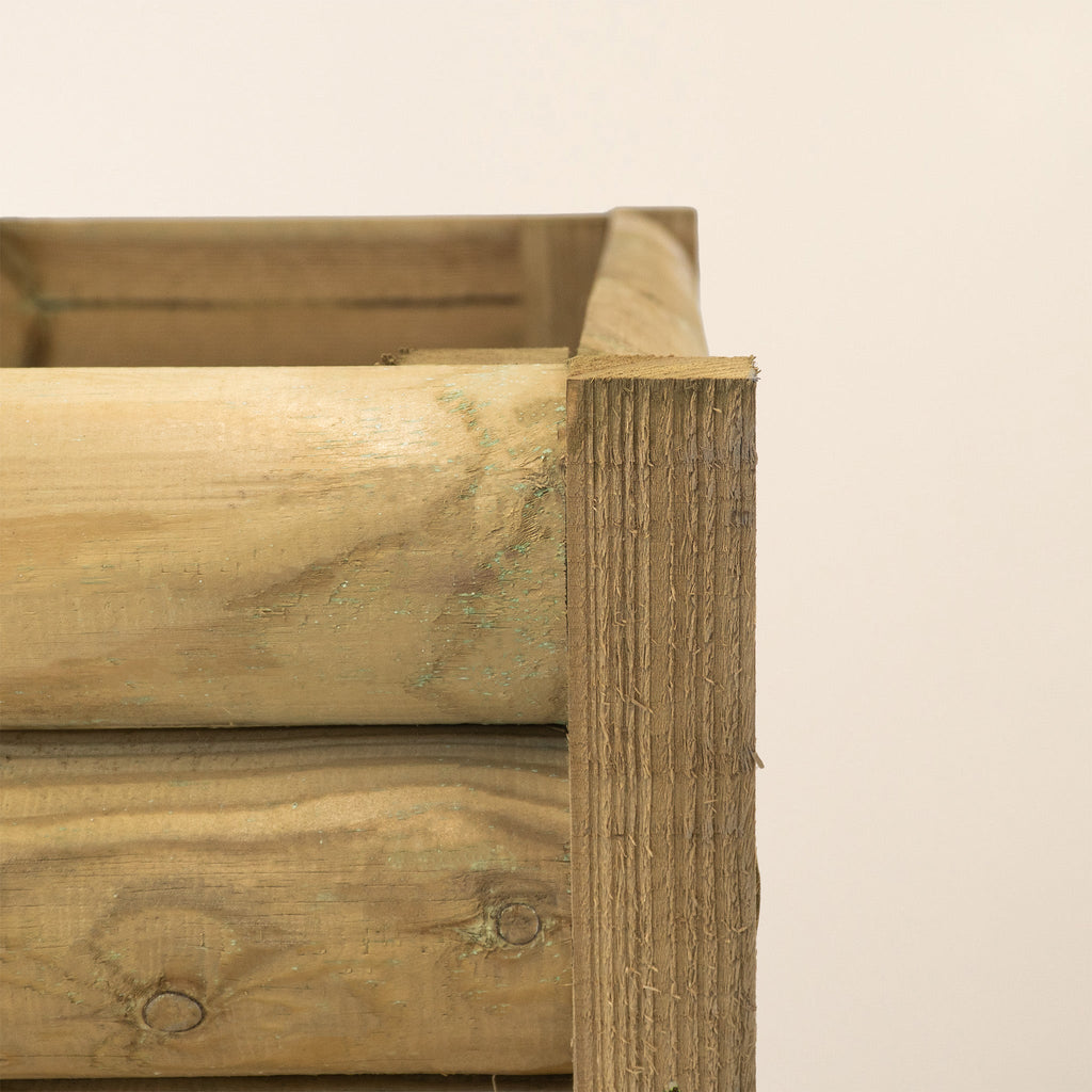 Scandinavian Redwood Half-Round Garden Planter