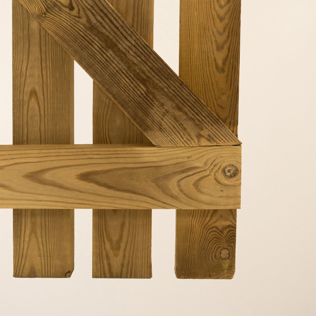 Pressure Treated Picket Round Top Side Gate (1.2m)