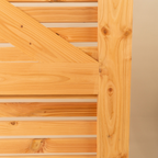 Larch Slatted Gates Pair