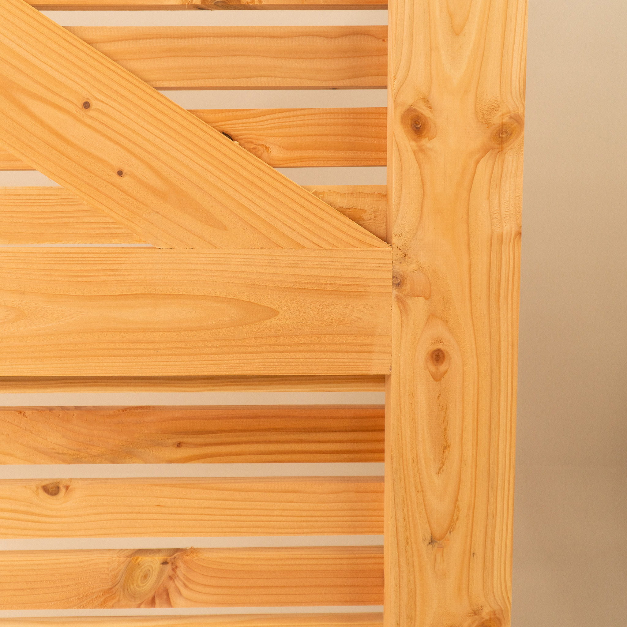 Larch Slatted Gates Pair