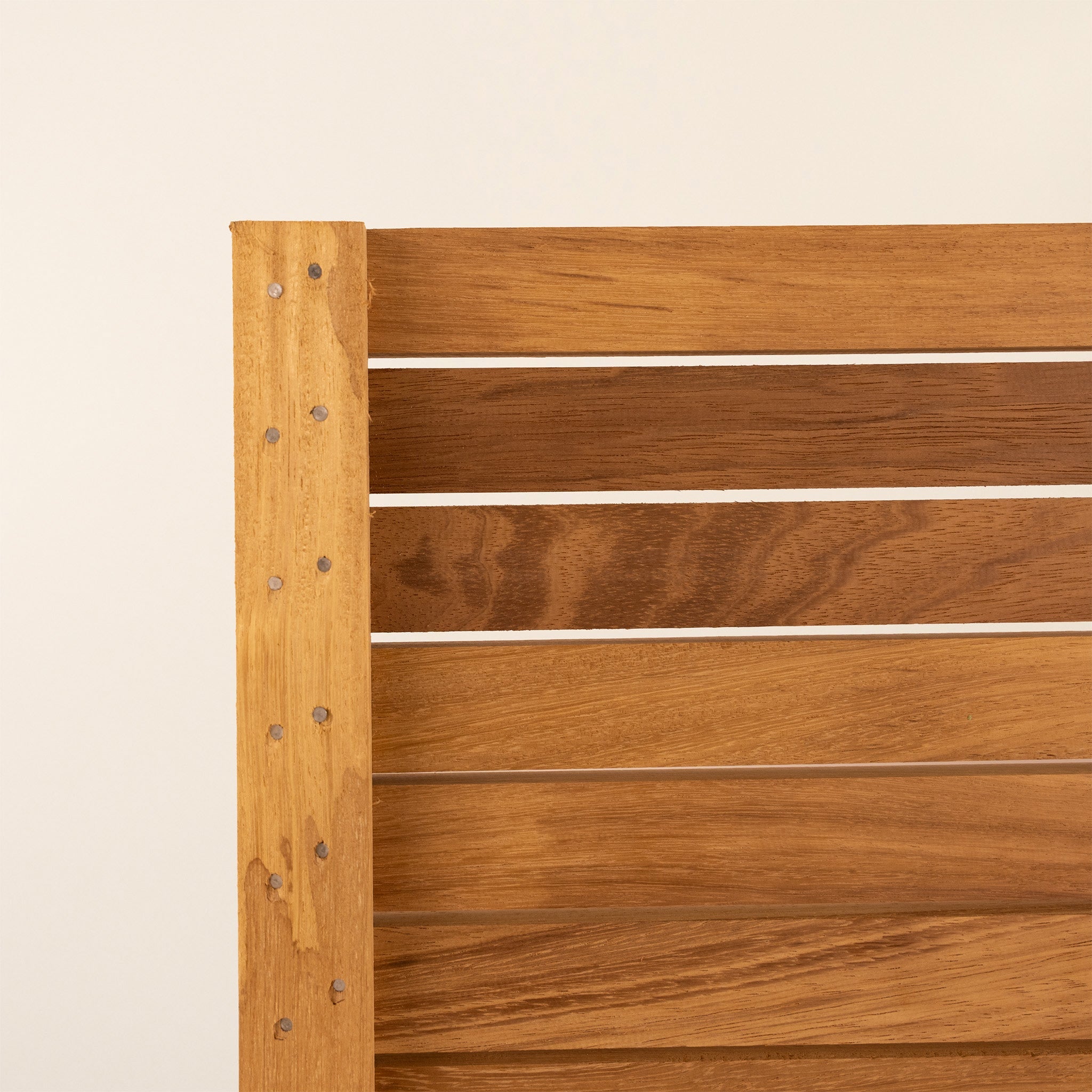 Iroko Slatted Fence Panels (6mm Spacings)