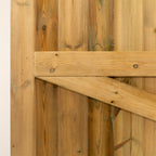 Highampton Scandinavian Redwood Mortise & Tenon Driveway Gate Pair