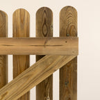 Picket Side Gate Round Top 0.6m Height