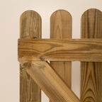 Round Top Pressure Treated Picket Side Gate (0.9m)