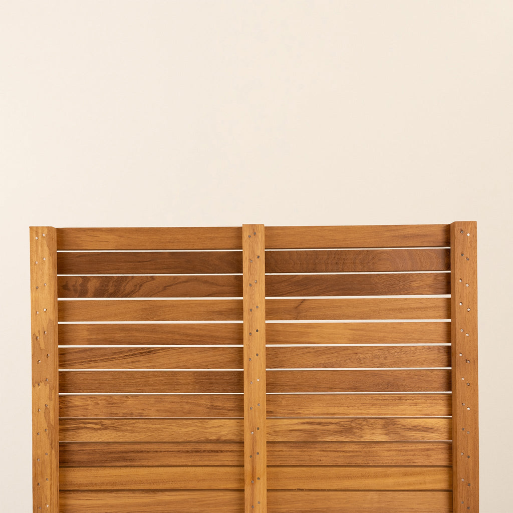 Iroko Slatted Fence Panels (6mm Spacings)