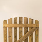 Mixed Softwood Curved Top Premium Picket Gate (1.8m High)