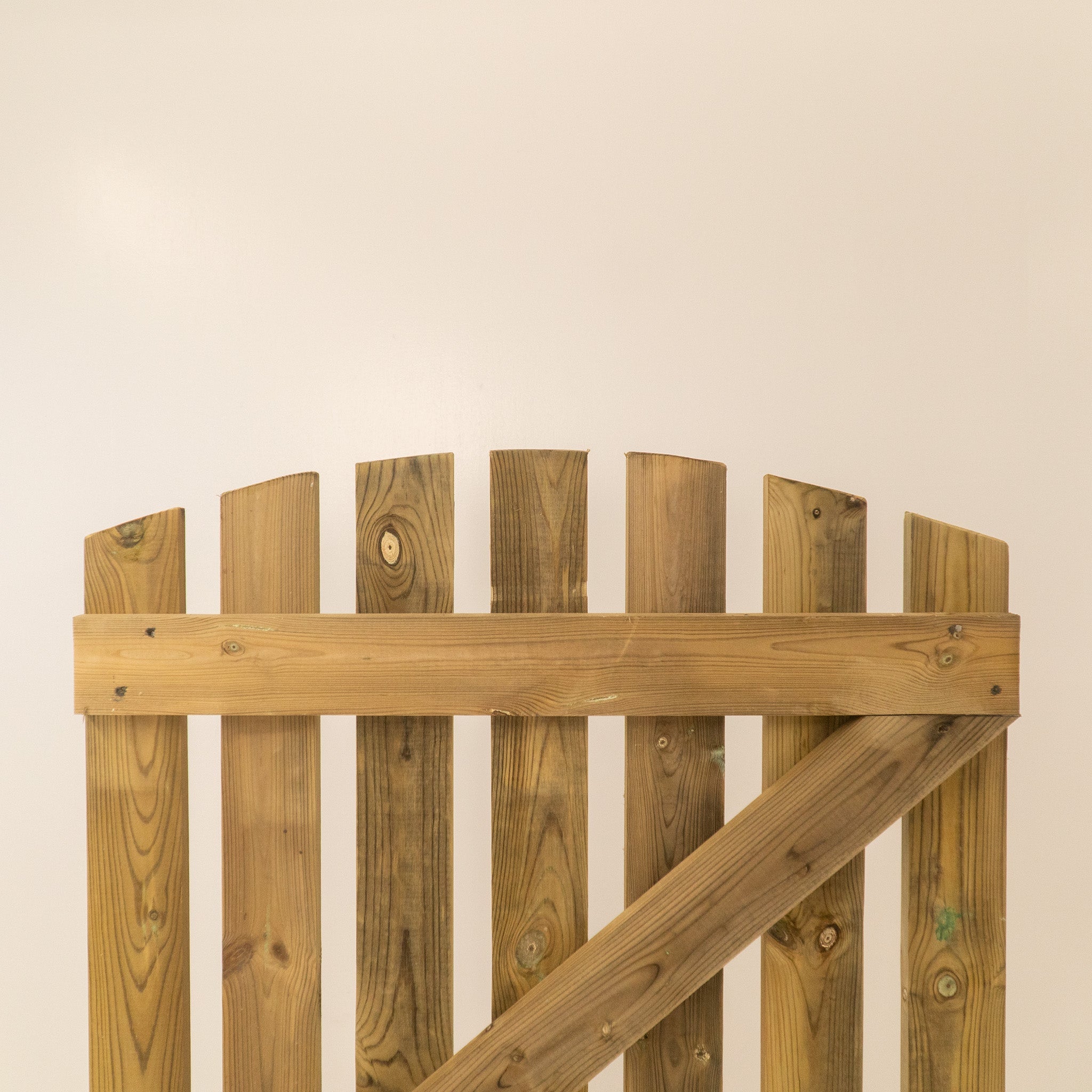 Mixed Softwood Curved Top Premium Picket Gate (1.8m High)