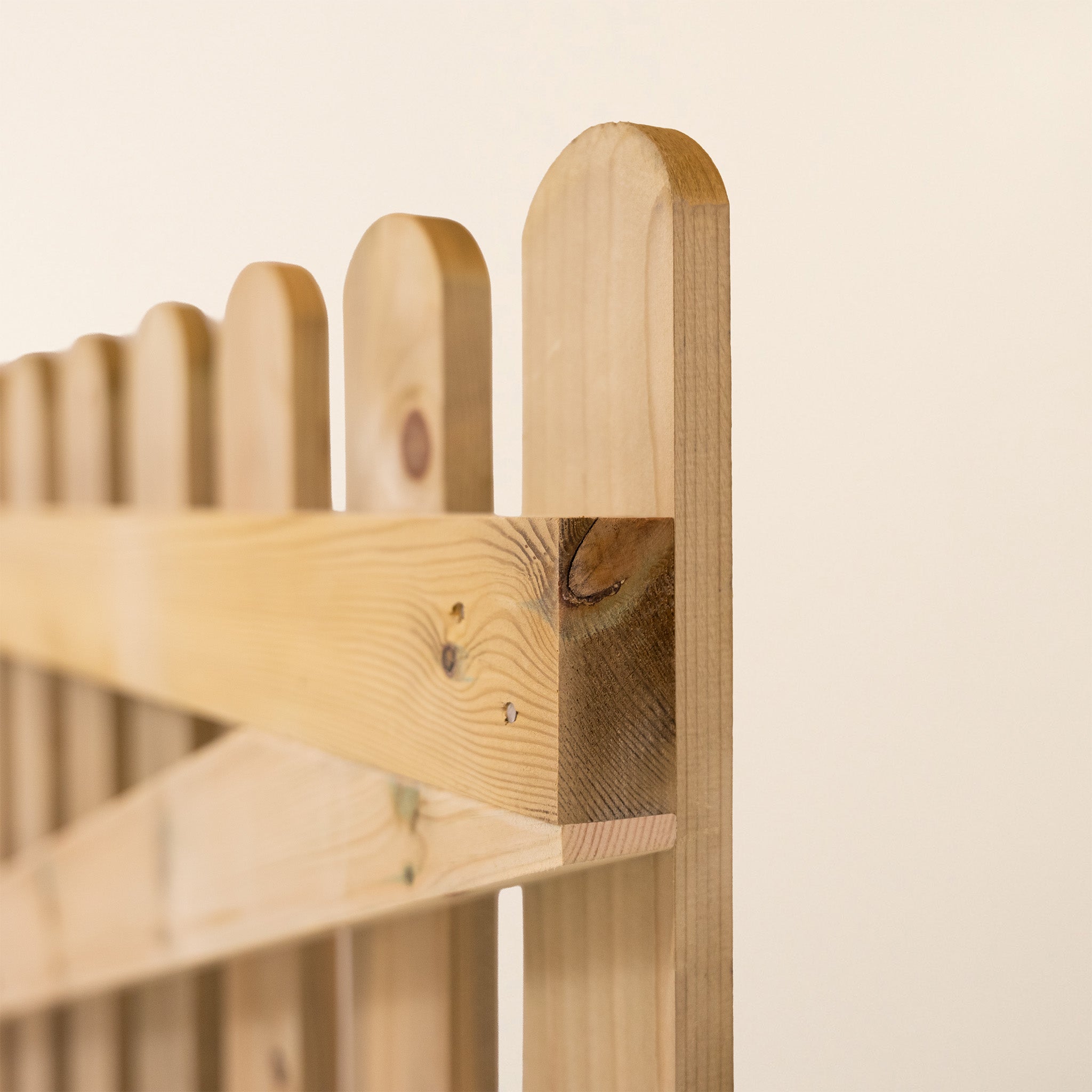 Scandinavian Redwood Picket Driveway Gate Pair