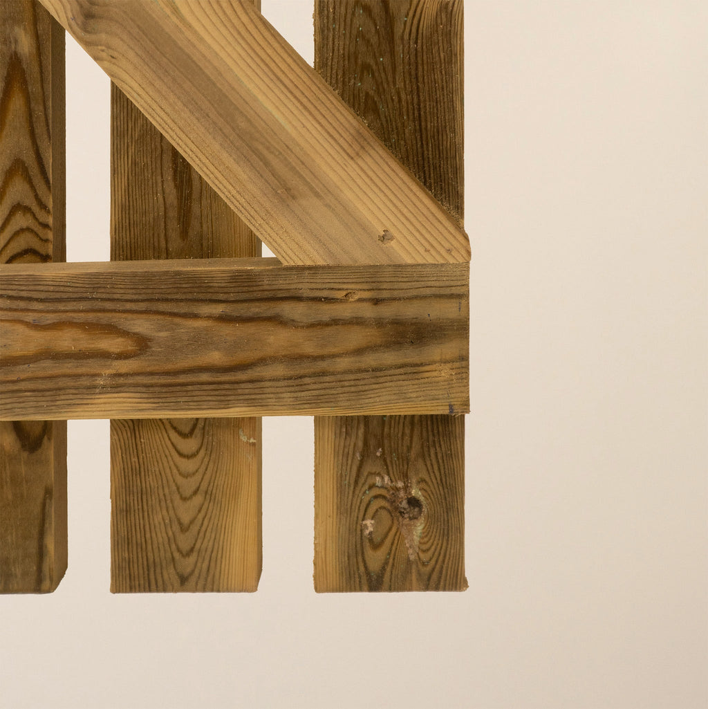 Round Top Pressure Treated Picket Side Gate (0.9m)
