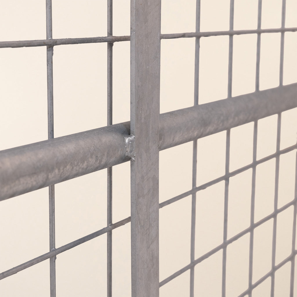 IAE Galvanised Steel 5-Rail Half-Meshed Gate
