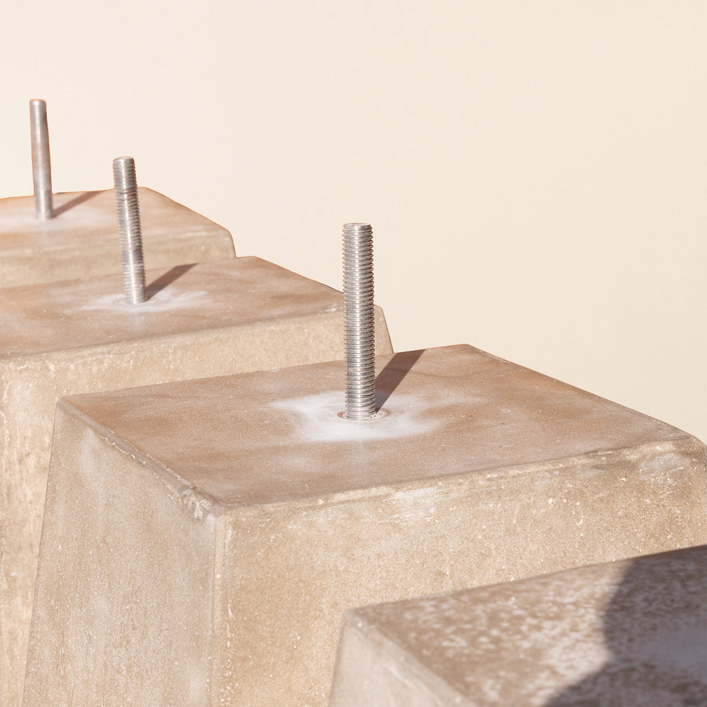 Tapered Design Staddle Stone with Stainless Steel Pin (150mm x 150mm)