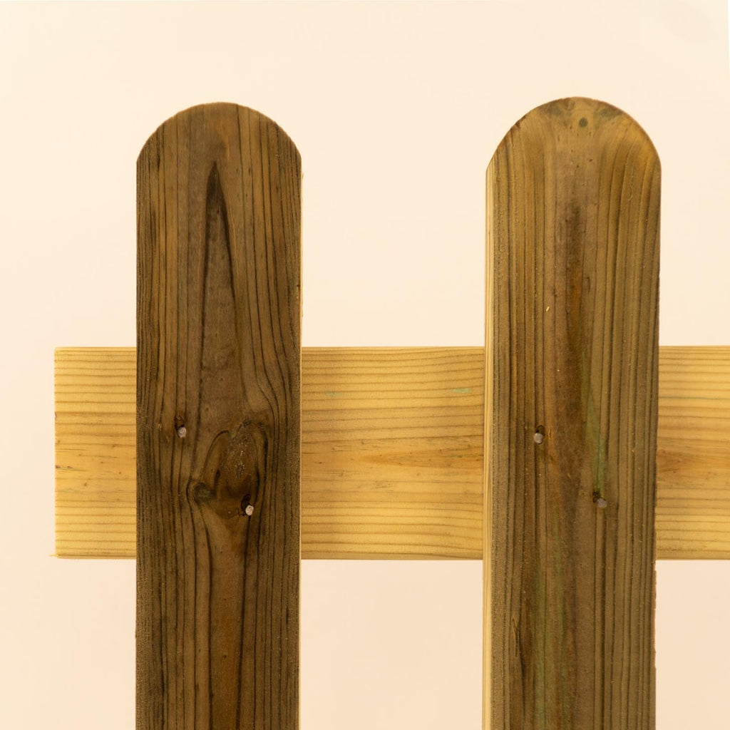 Portable Freestanding Scandinavian Redwood Treated Picket Fence Panel