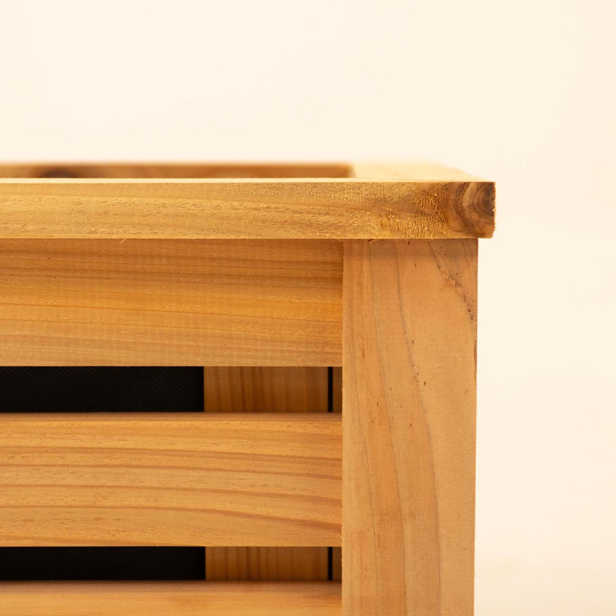 Premium Cedar Horizontal Slatted Panel Planter