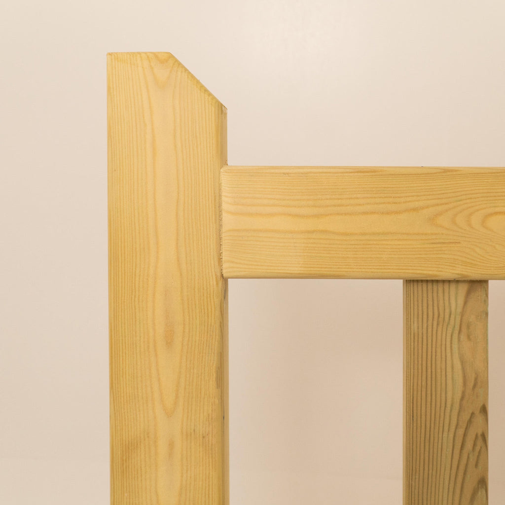 Cottage Scandinavian Redwood Mortise and Tenon T&G Driveway Gate Pair