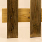 Portable Freestanding Scandinavian Redwood Treated Picket Fence Panel