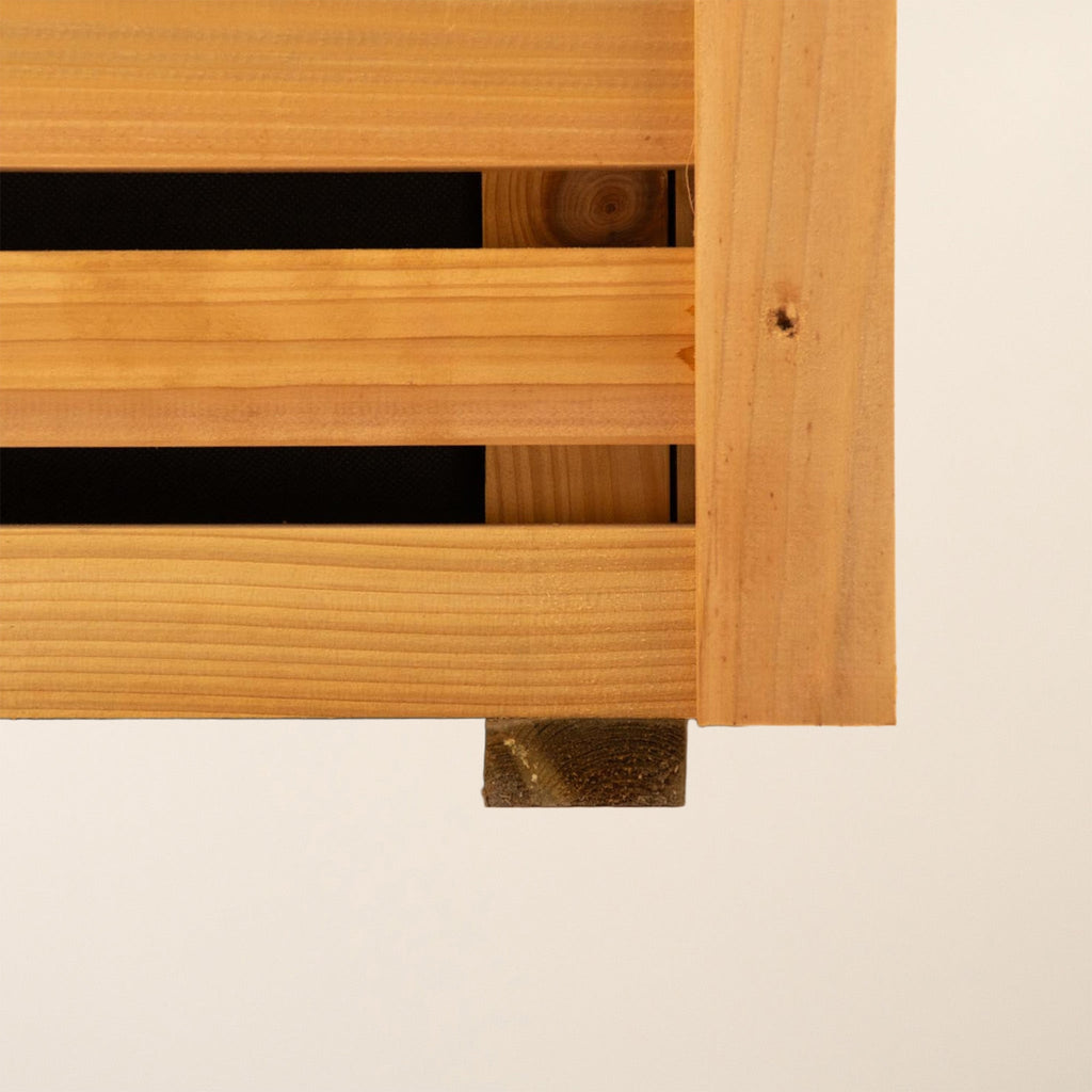Premium Cedar Horizontal Slatted Panel Planter