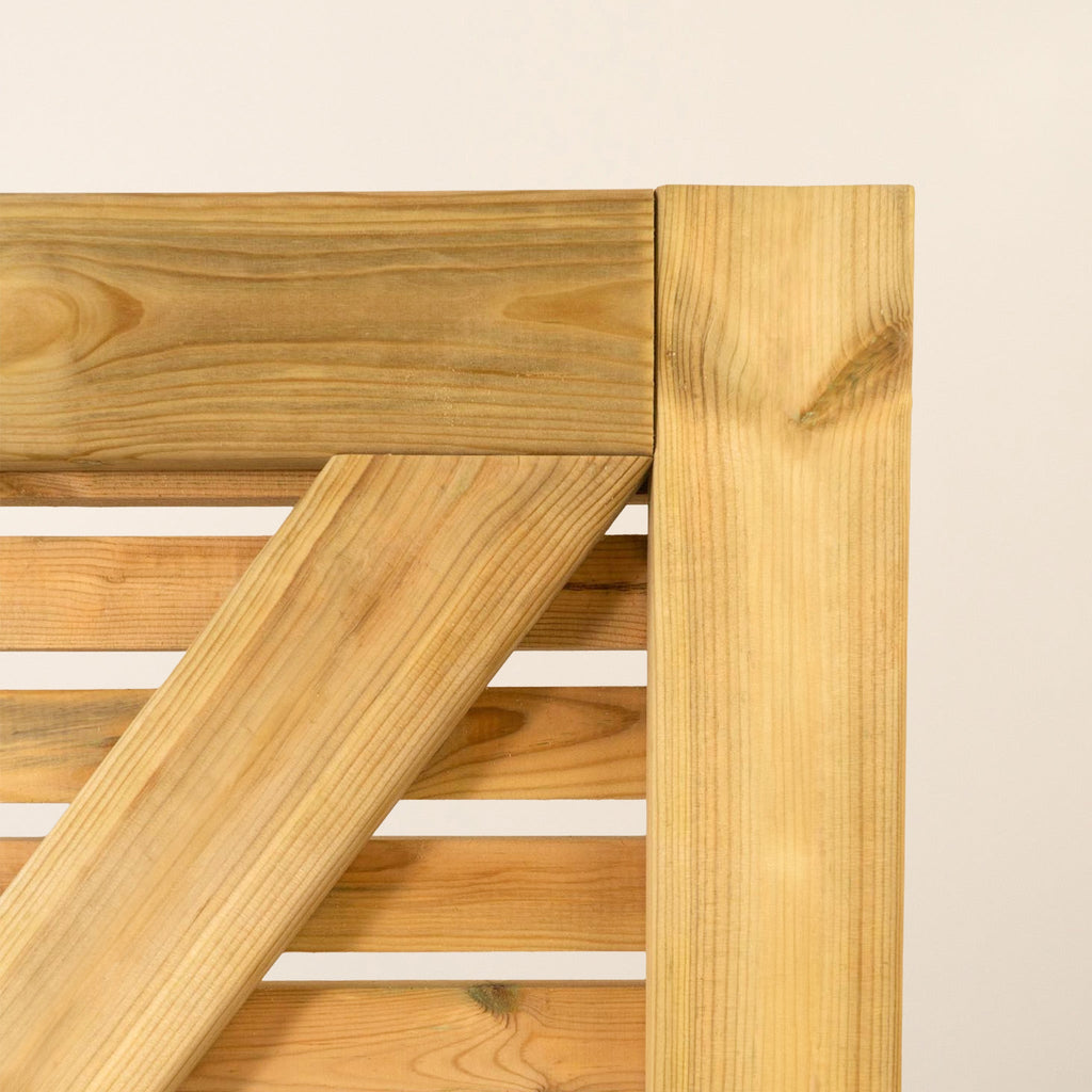 Scandinavian Redwood Slatted Single Gate