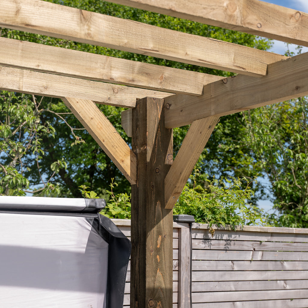 Wooden Pergola - Flat & Open Roof