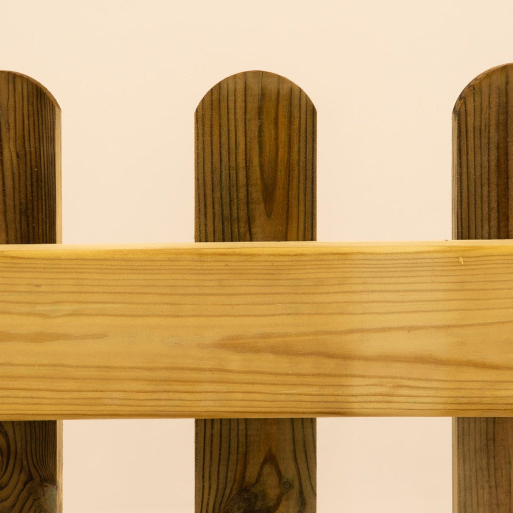 Portable Freestanding Scandinavian Redwood Treated Picket Fence Panel
