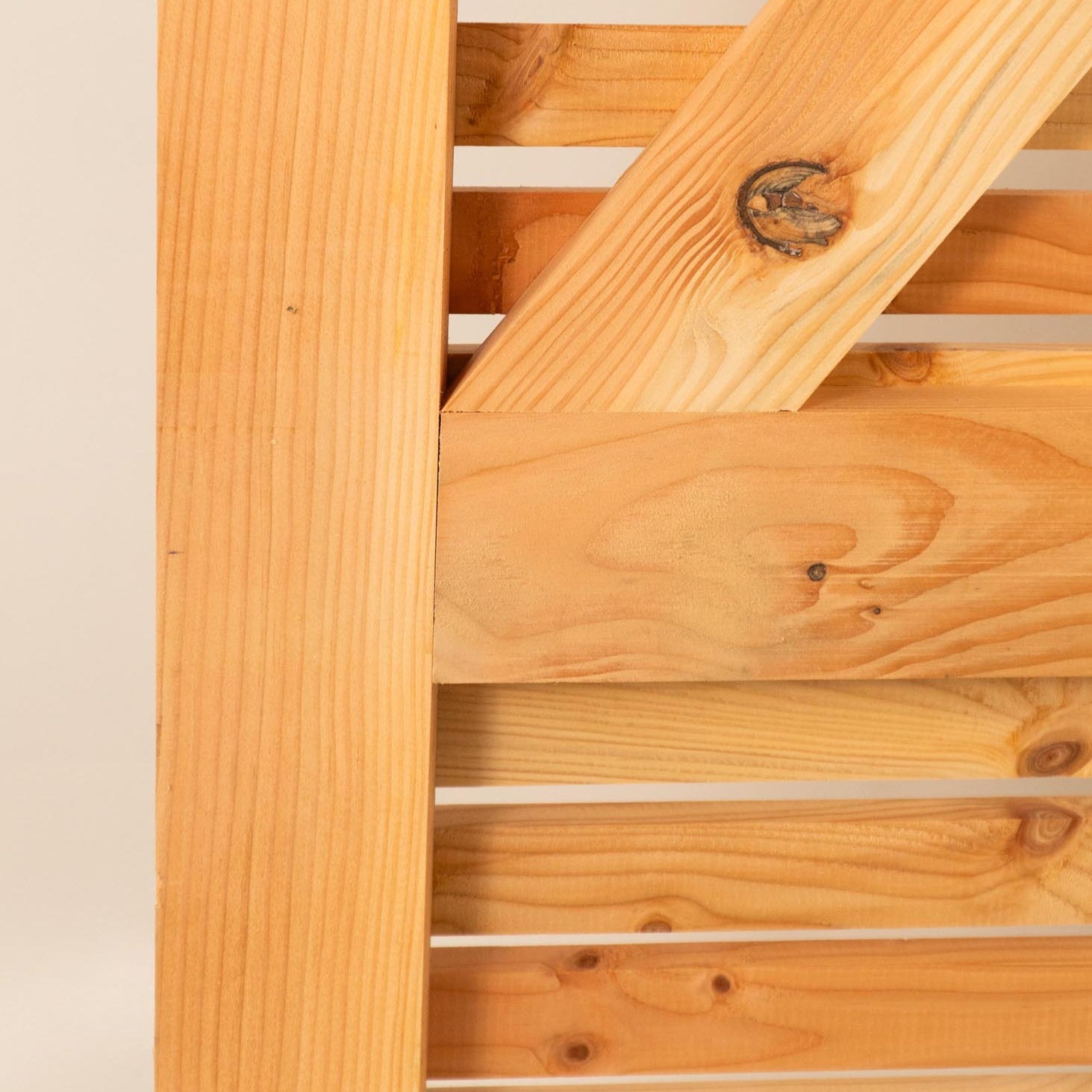 Larch Single Slatted Gate