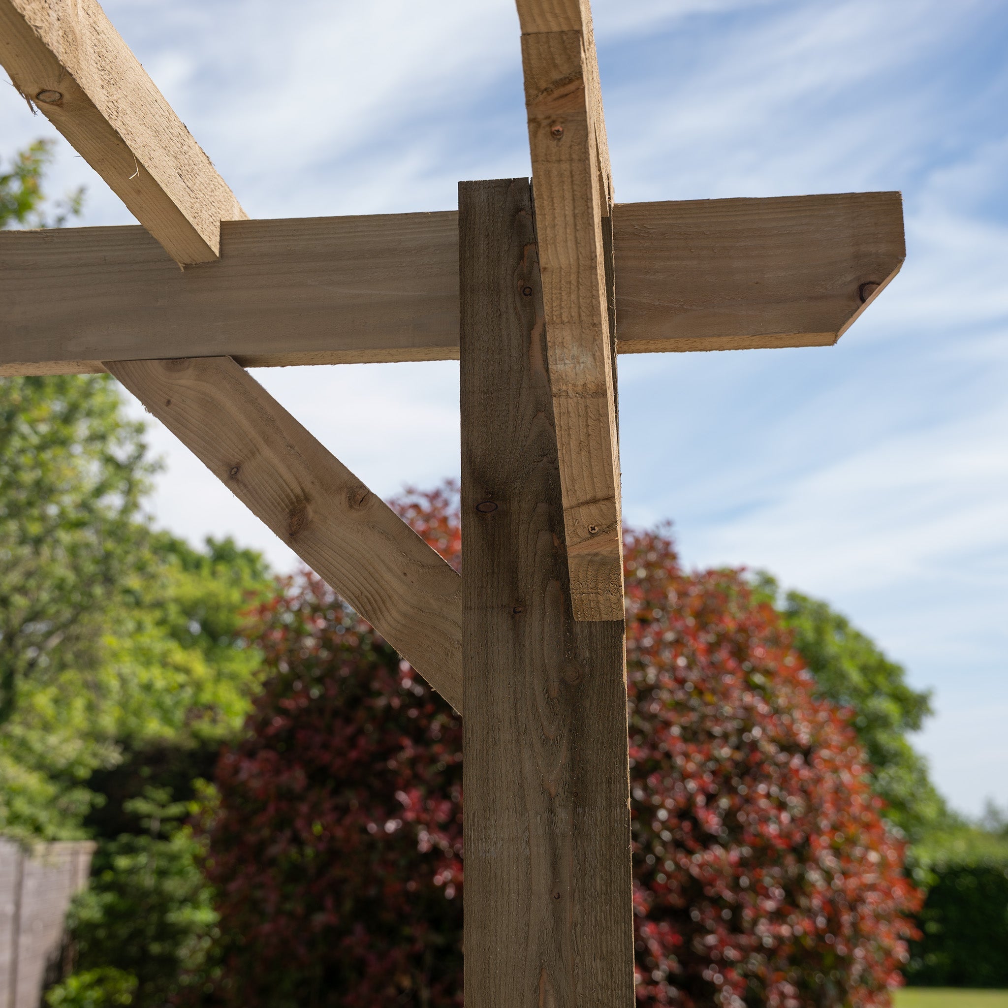 Wooden Pergola - Flat & Open Roof