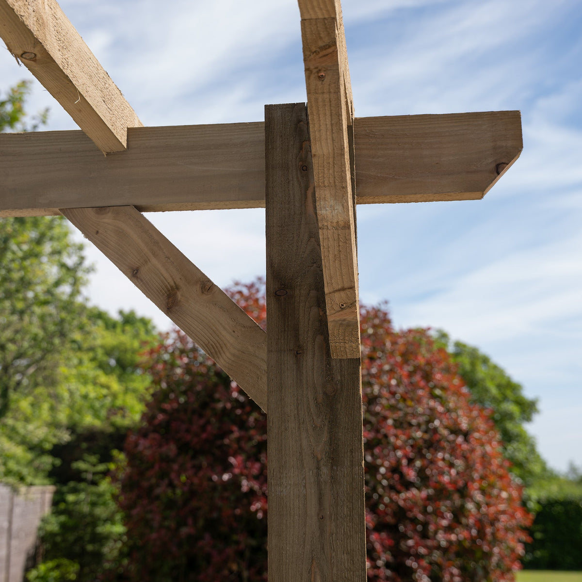 Wooden Pergola - Flat & Open Roof
