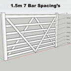 Iroko 5-Bar Entrance Gate