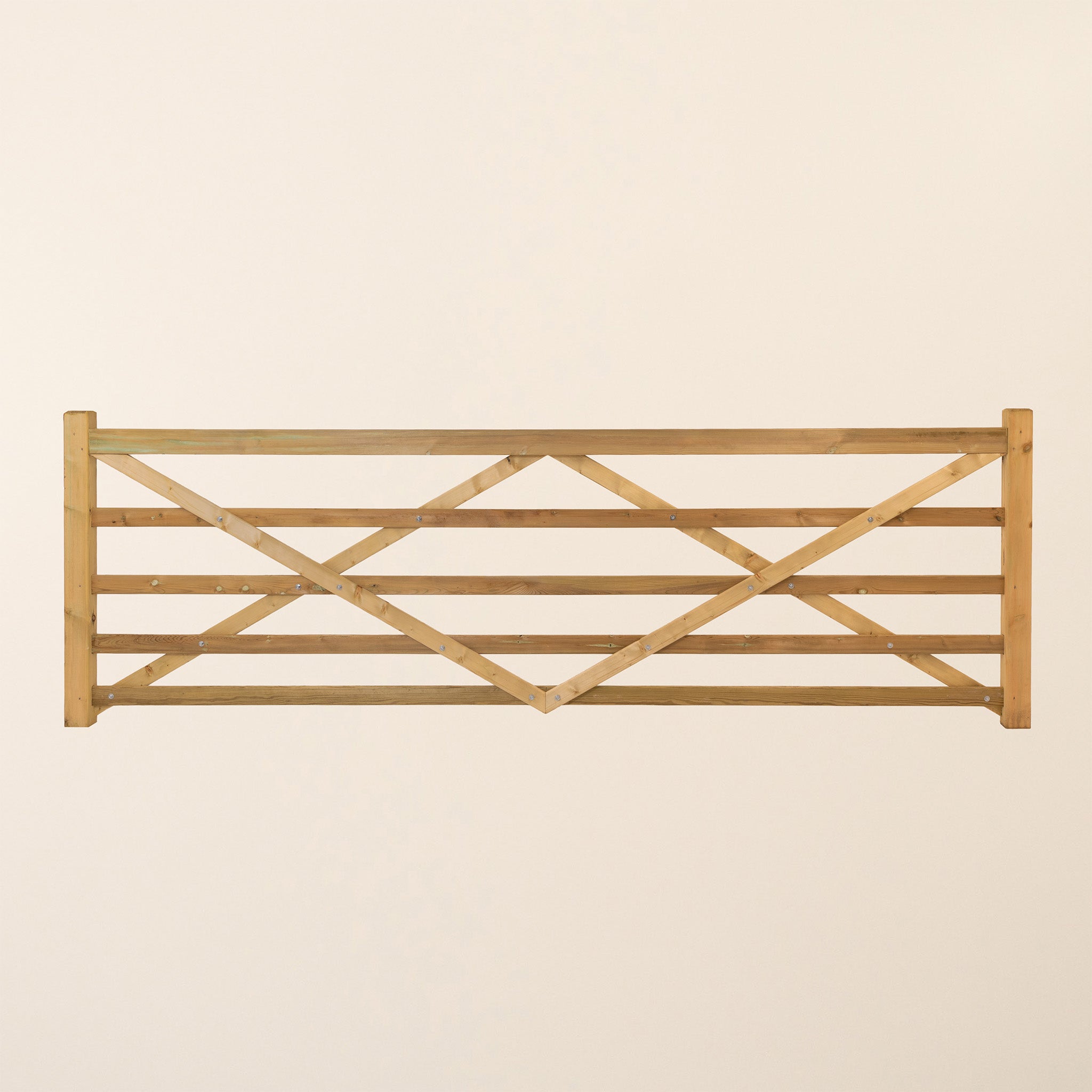 Planed Scandinavian Redwood 5-Bar Field/Driveway Gate