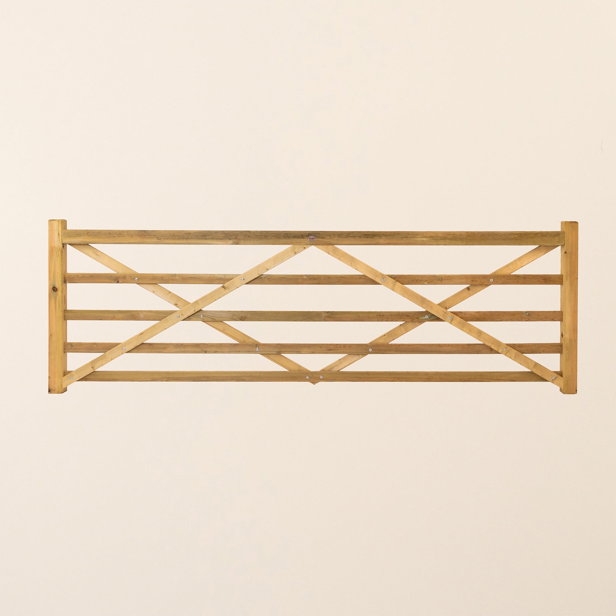 Planed Scandinavian Redwood 5-Bar Field/Driveway Gate