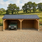 Standing Seam Roof Oak Car Port