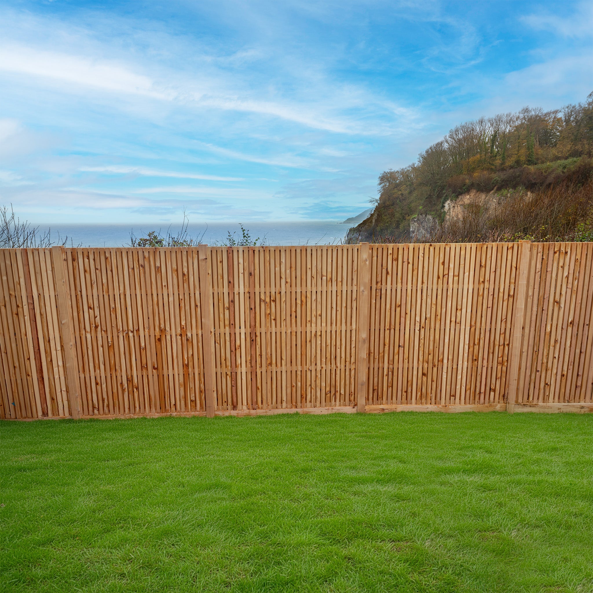 Double Sided Planed Cedar / Larch Slatted Panel (Vertical)