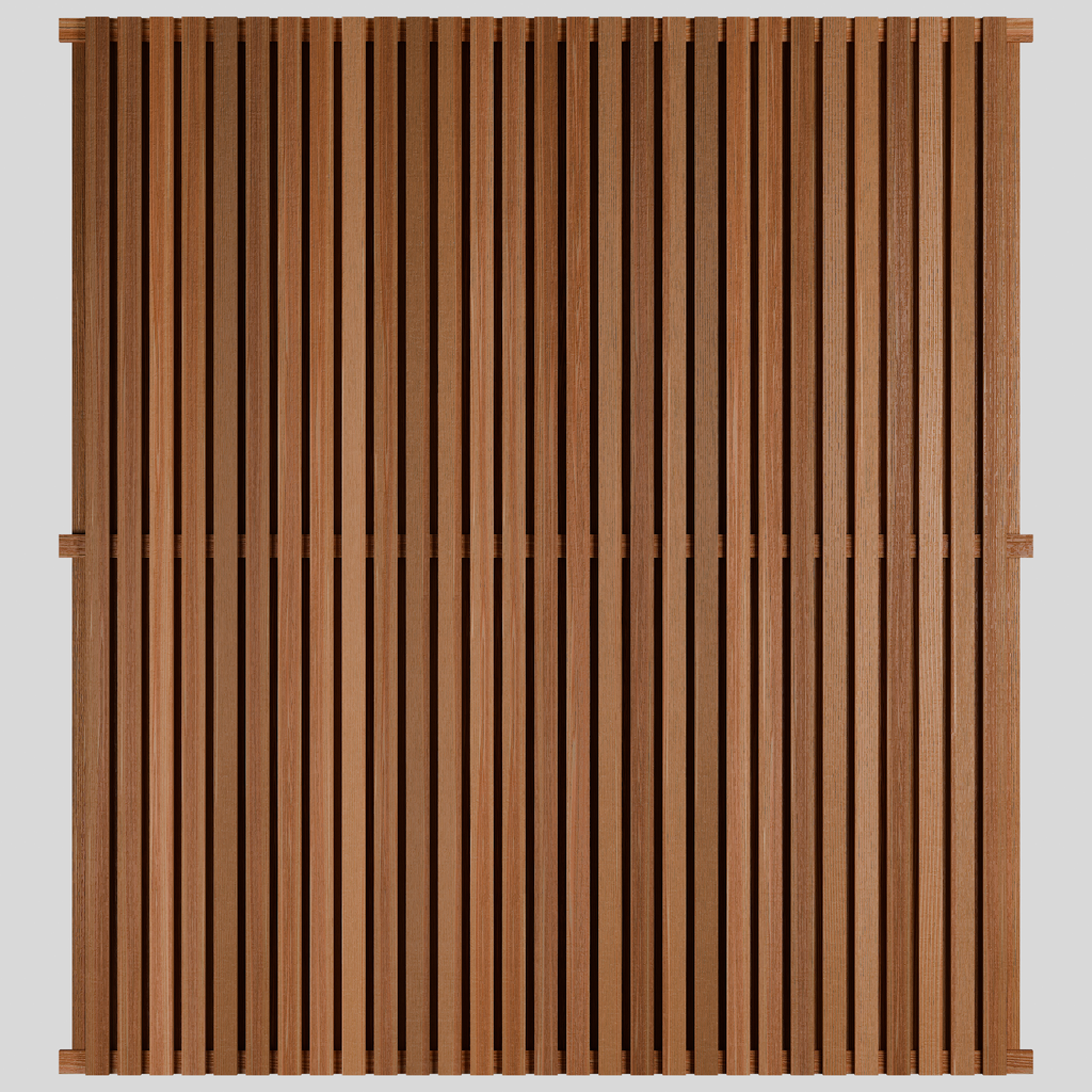 Canadian Cedar Slatted Fence Panels - Double Sided