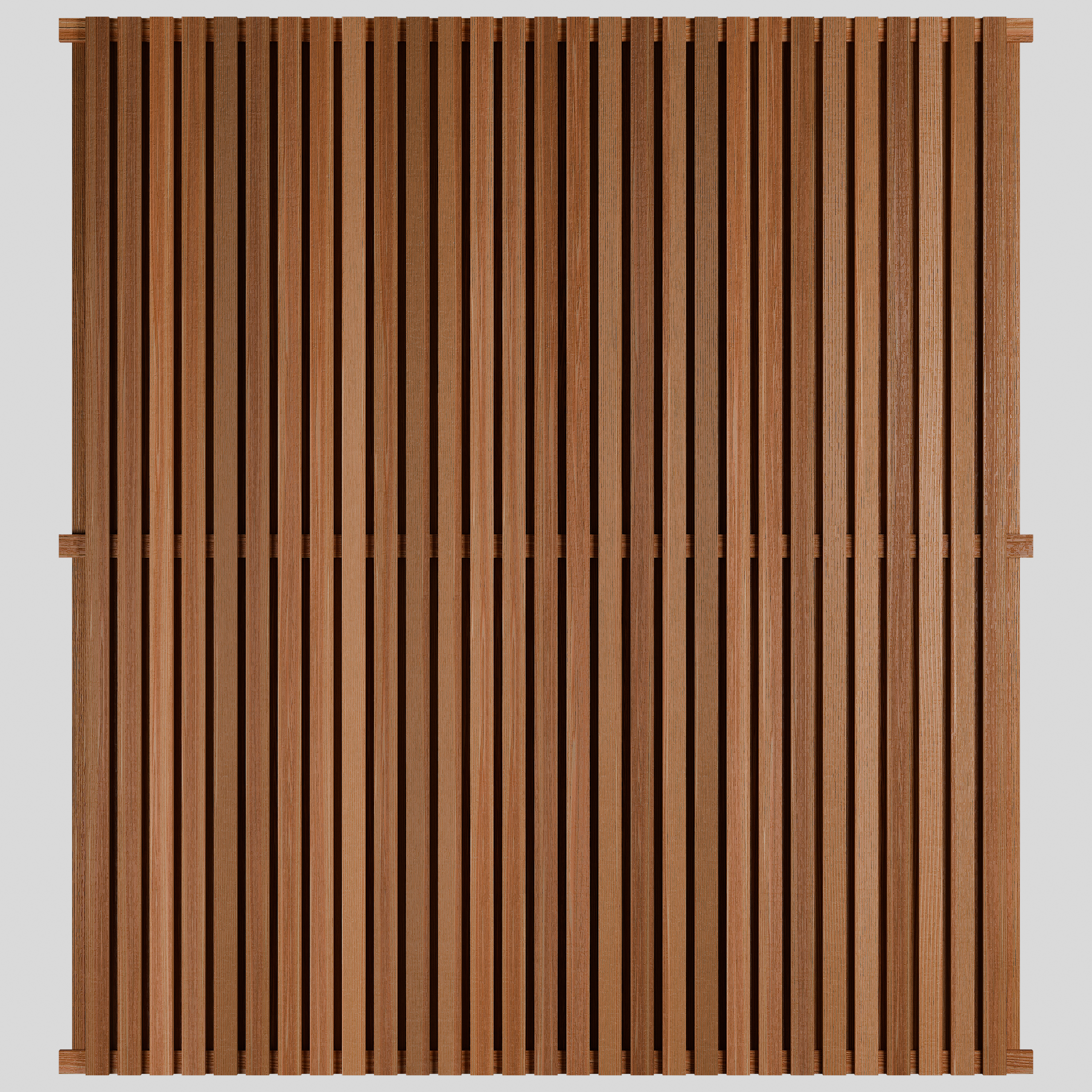 Canadian Cedar Slatted Fence Panels - Double Sided