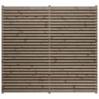 Double Sided European Larch Slatted Fence Panels