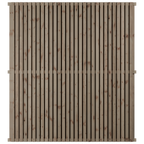 Double Sided European Larch Slatted Fence Panels