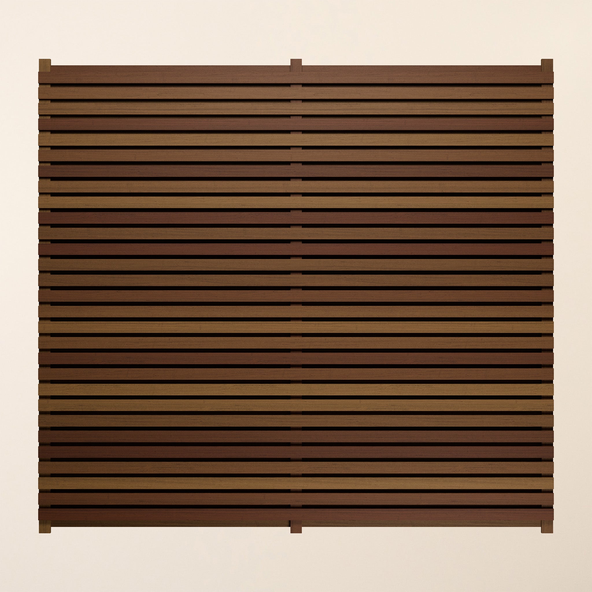 Iroko Slatted Fence Panels (Double Sided)