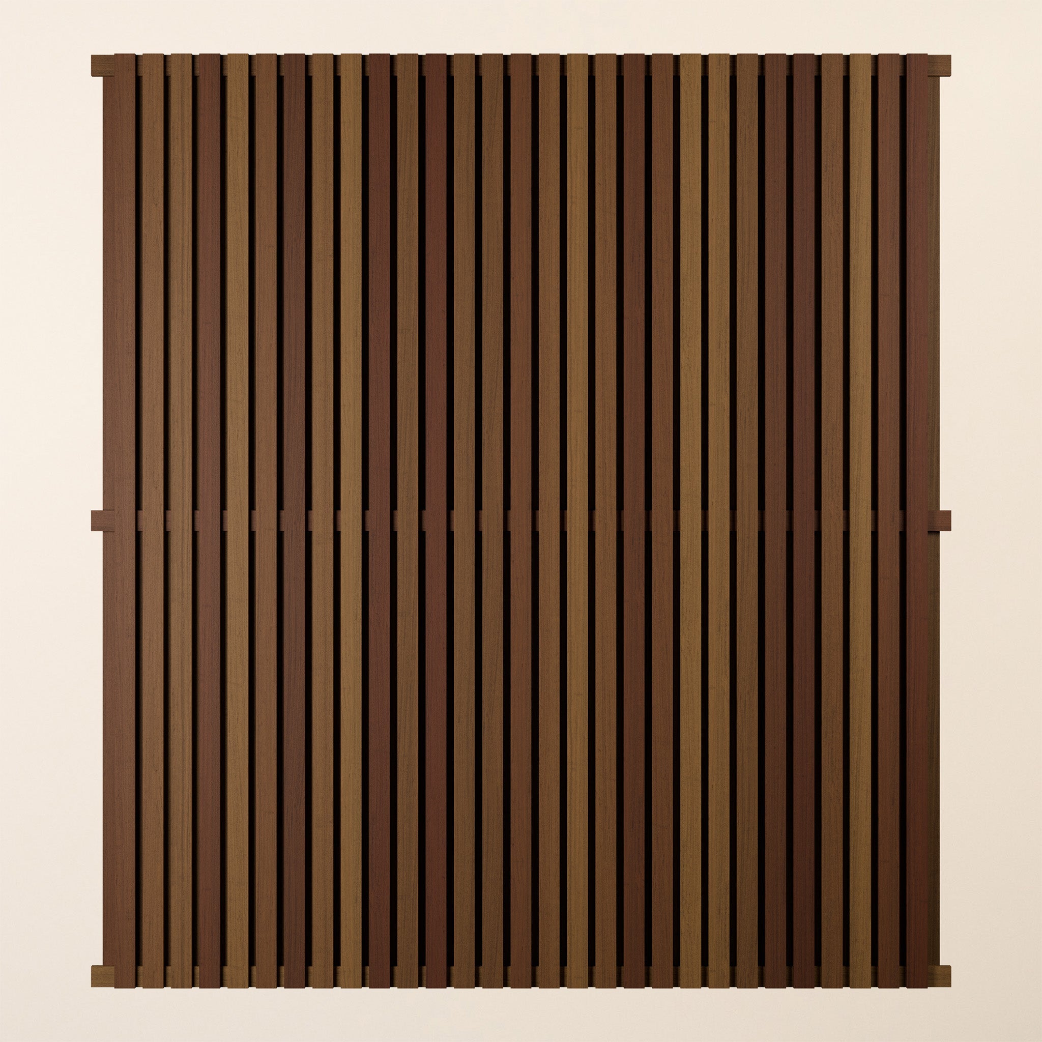 Iroko Slatted Fence Panels (Double Sided)