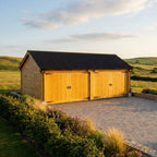 Oak Corrugated Sheet Roof Garage