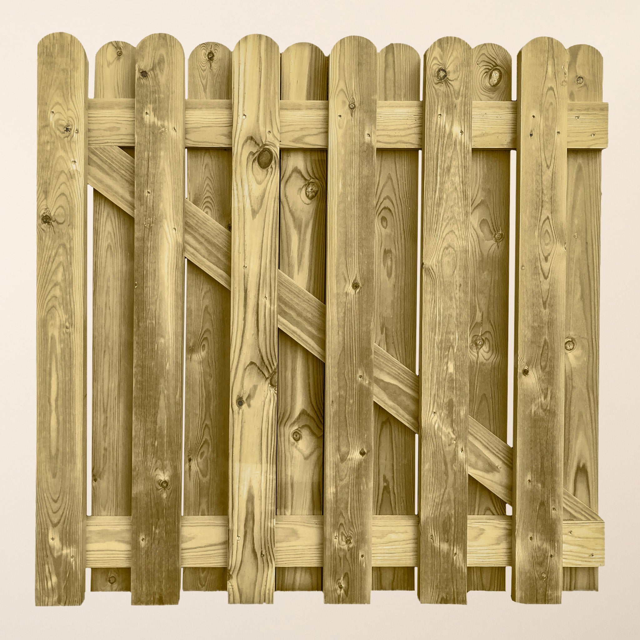 Scandinavian Redwood Premium Picket Double Sided Garden Gates